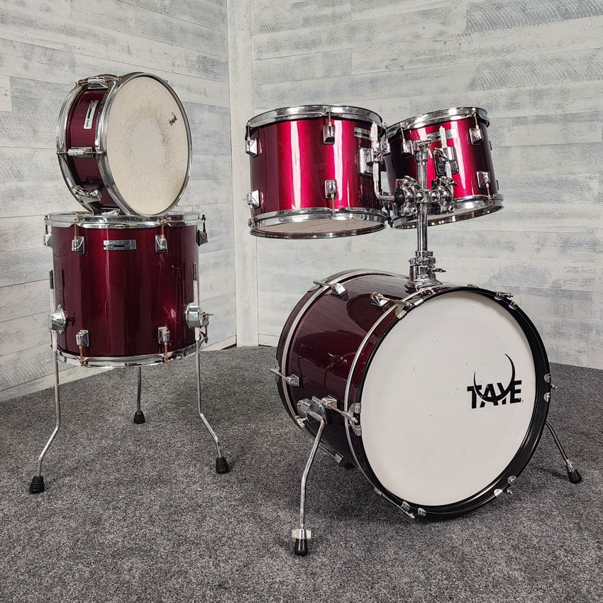 Used Taye Spotlight 5pc Drum Set Cranberry Red - Fair - Drum Center Of Portsmouth