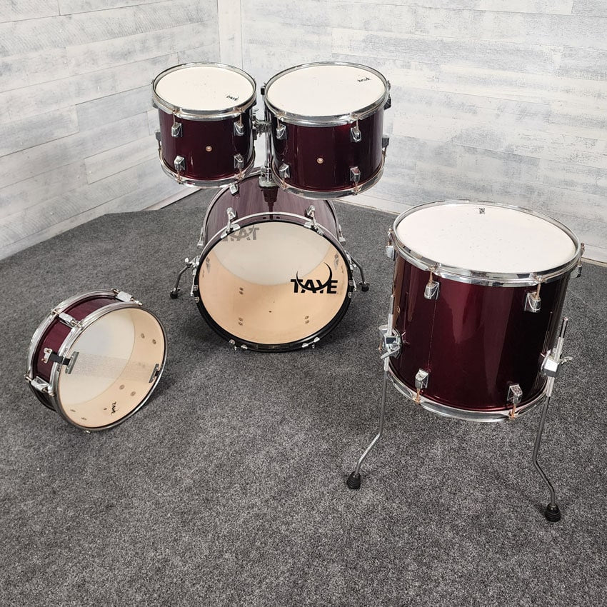 Used Taye Spotlight 5pc Drum Set Cranberry Red - Fair - Drum Center Of Portsmouth