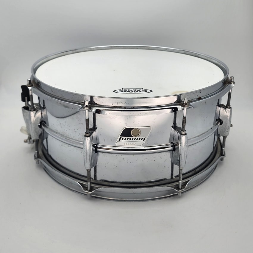 Used Ludwig Rocker Steel Snare Drum 14x6.5 - Fair - Drum Center Of Portsmouth