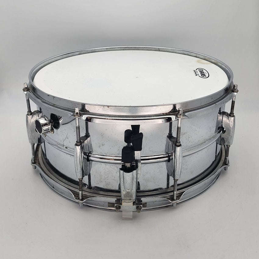 Used Ludwig Rocker Steel Snare Drum 14x6.5 - Fair - Drum Center Of Portsmouth