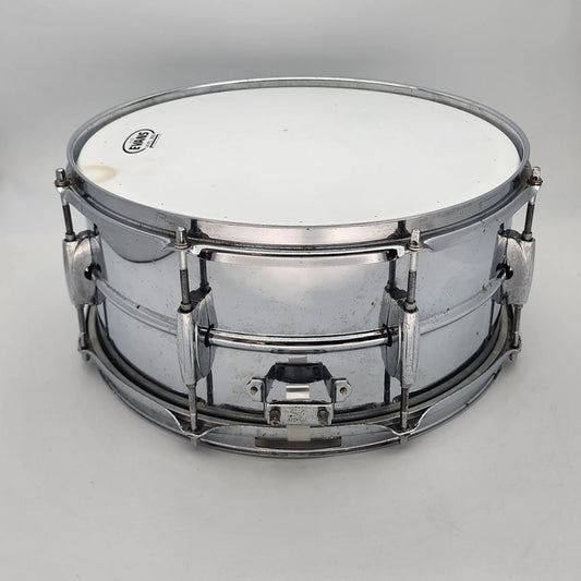 Used Ludwig Rocker Steel Snare Drum 14x6.5 - Fair - Drum Center Of Portsmouth