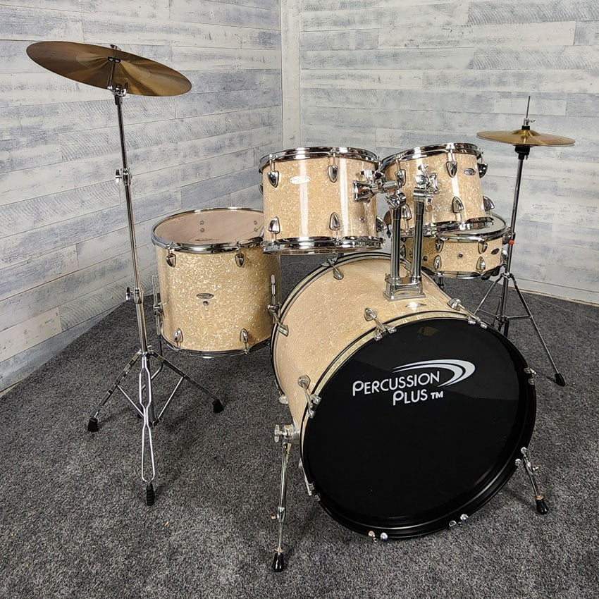 Used Percussion Plus 5pc Drum Set Compete w/Cymbals & Hw, WMP - Very Good - Drum Center Of Portsmouth
