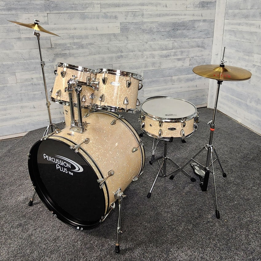 Used Percussion Plus 5pc Drum Set Compete w/Cymbals & Hw, WMP - Very Good - Drum Center Of Portsmouth