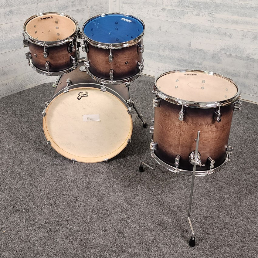 Used PDP Concept Maple 4pc Drum Set Satin Charcoal Burst - Very Good - Drum Center Of Portsmouth