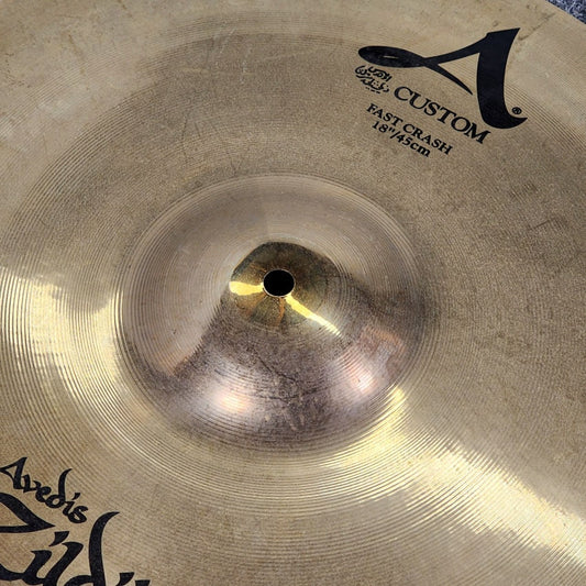 Used Zildjian A Custom Fast Crash 18" - Good - Drum Center Of Portsmouth