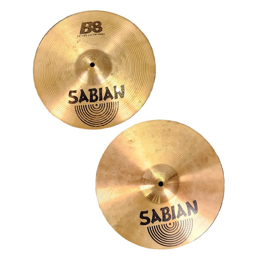 Used Sabian B8 Hi Hat Cymbals 13" - Good - Drum Center Of Portsmouth