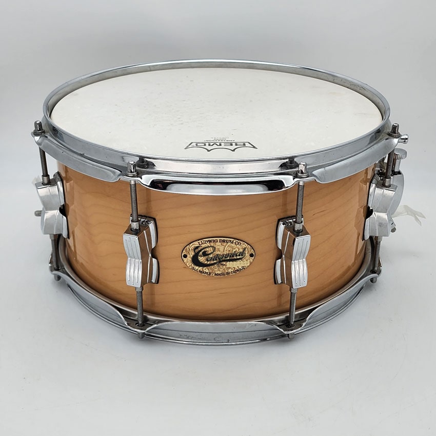 Used Ludwig Centennial Snare Drum 13x6.5 Natural Gloss - Good - Drum Center Of Portsmouth