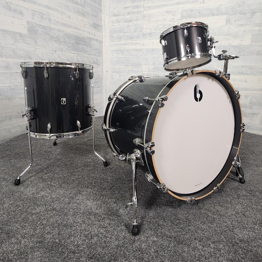 Used British Drum Company Legend Club 3pc Drum Set Night Skye - Good - Drum Center Of Portsmouth