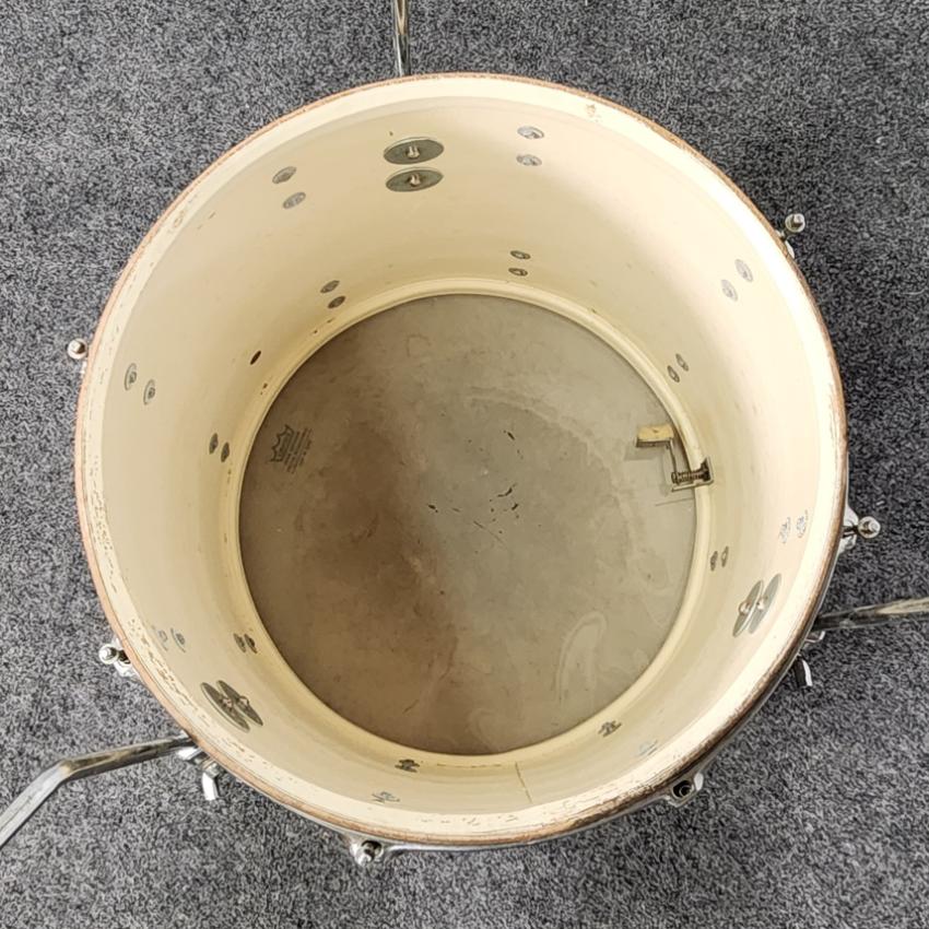 Used Ludwig Vintage 1960s Classic Maple Floor Tom 16x16 Sky Blue Pearl - Fair - Drum Center Of Portsmouth