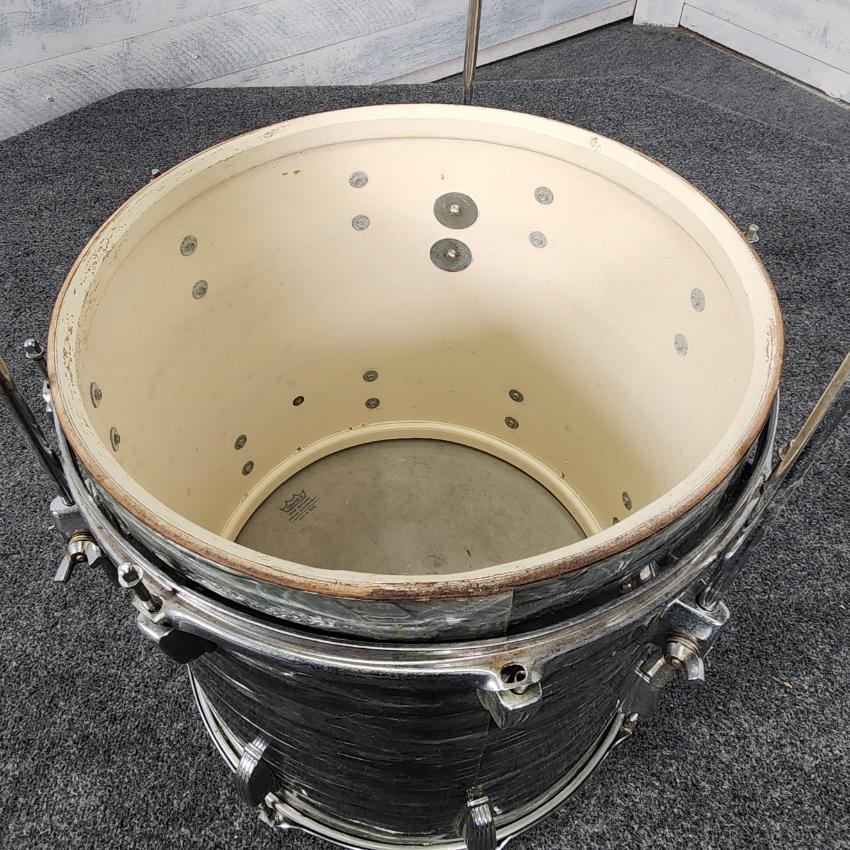 Used Ludwig Vintage 1960s Classic Maple Floor Tom 16x16 Sky Blue Pearl - Fair - Drum Center Of Portsmouth