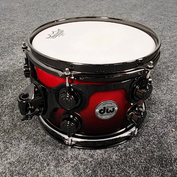 Used DW Collectors Pure Maple 5pc Drum Set Red to Black Fade Lacquer - Very Good - Drum Center Of Portsmouth