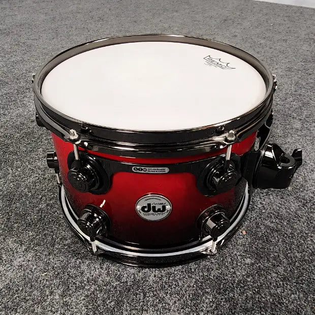 Used DW Collectors Pure Maple 5pc Drum Set Red to Black Fade Lacquer - Very Good - Drum Center Of Portsmouth