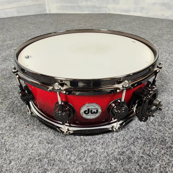 Used DW Collectors Pure Maple 5pc Drum Set Red to Black Fade Lacquer - Very Good - Drum Center Of Portsmouth