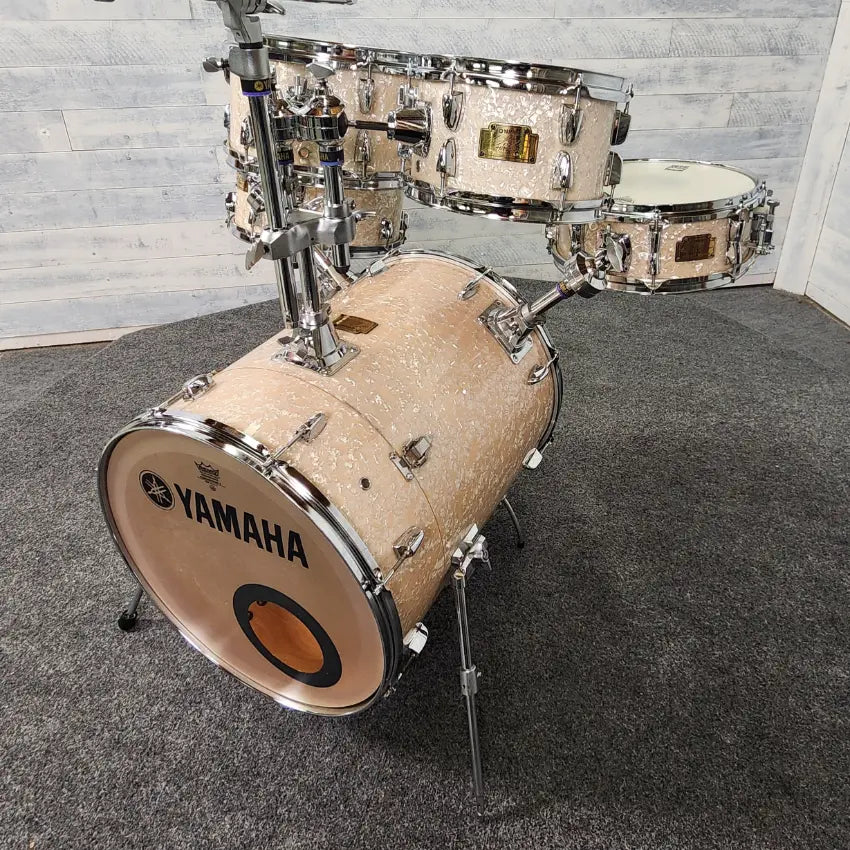 Used Yamaha Al Foster Hip Gig Sr 5pc Drum Set White Marine Pearl - Good - Drum Center Of Portsmouth