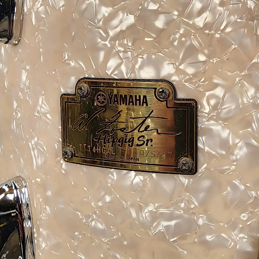 Used Yamaha Al Foster Hip Gig Sr 5pc Drum Set White Marine Pearl - Good - Drum Center Of Portsmouth