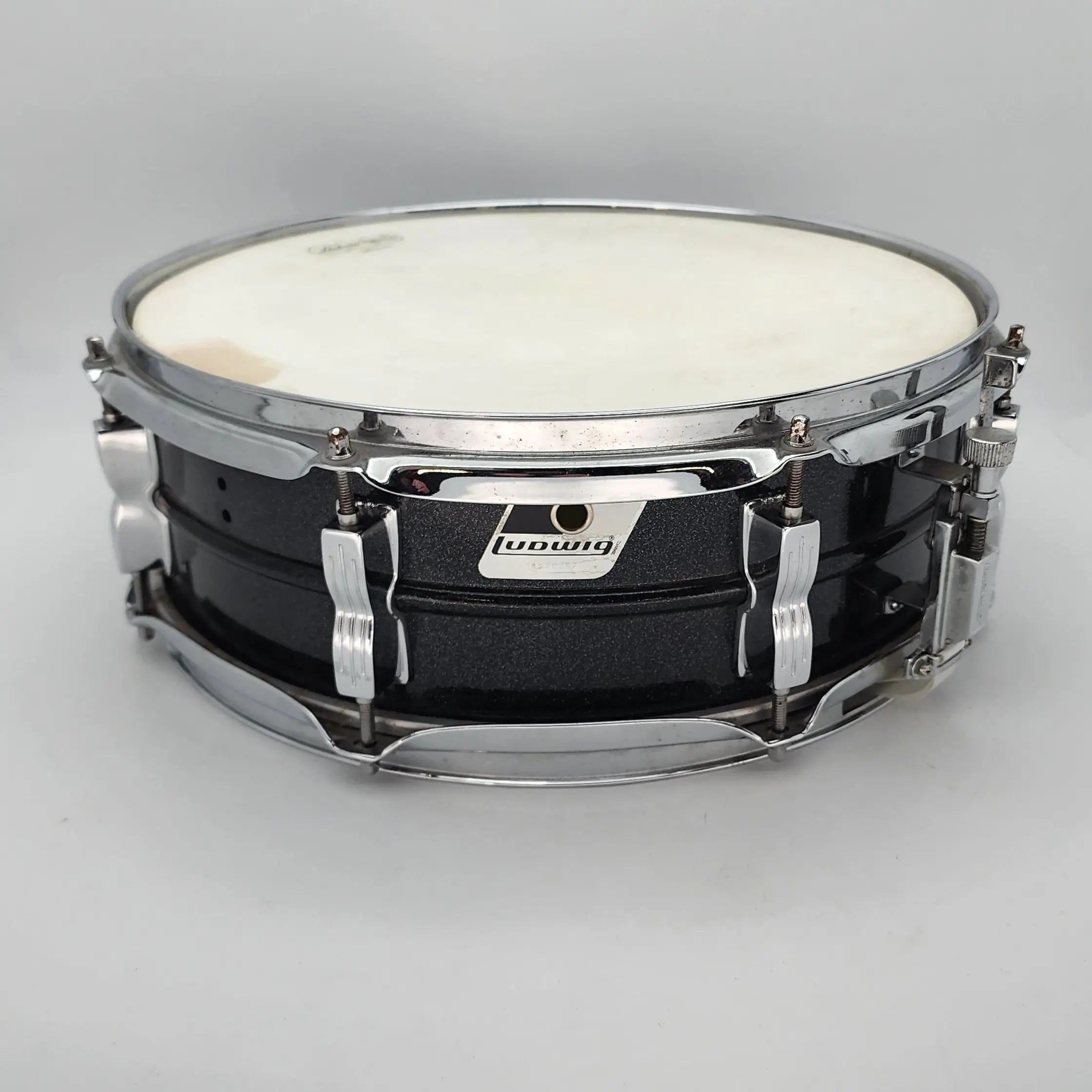 Used Vintage Ludwig Acrolite Black 14x5 Galaxy - Good - Drum Center Of Portsmouth
