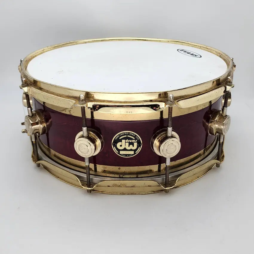 Used DW Collectors Edge Snare Drum Gold Hardware 14x5.5 - Fair - Drum Center Of Portsmouth