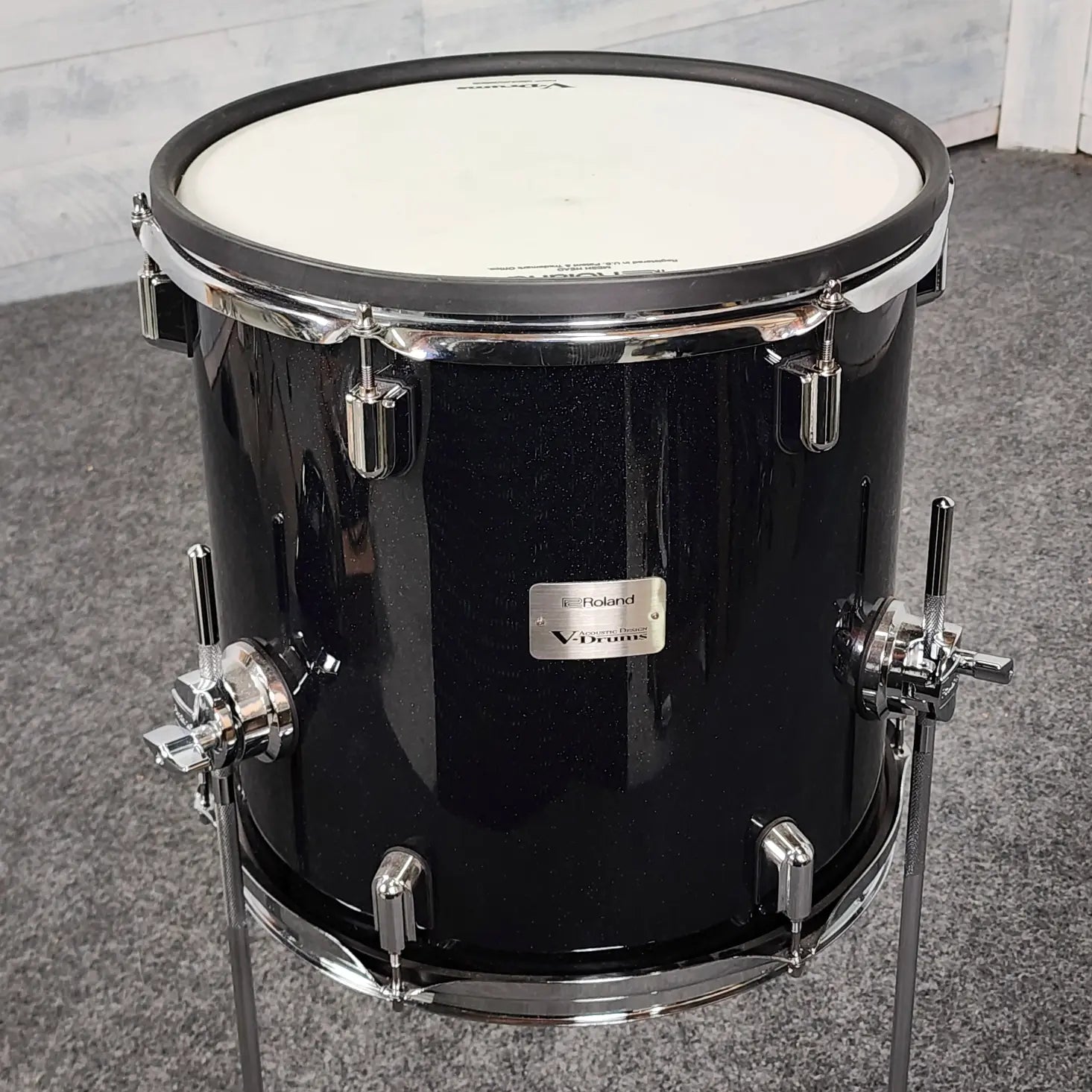 Used Roland 5pc VAD Drum Set Midnight Black Sparkle - Good - Drum Center Of Portsmouth