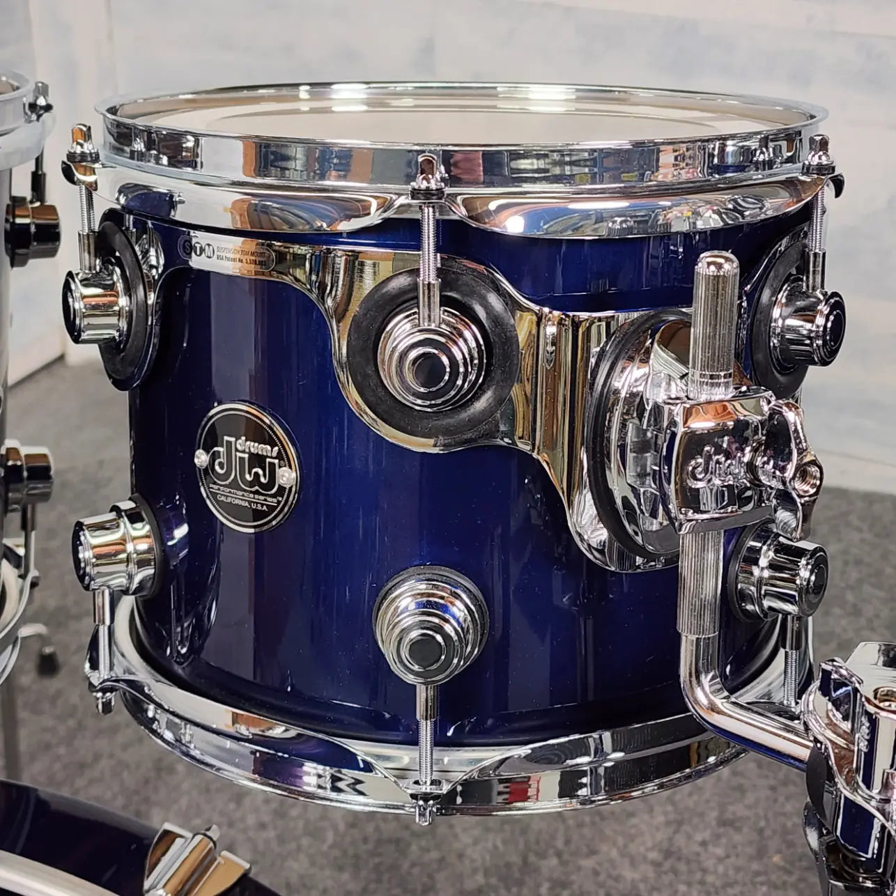 Used DW Performance Series 6pc Roadster Blue Metallic Lacquer - Very Good - Drum Center Of Portsmouth