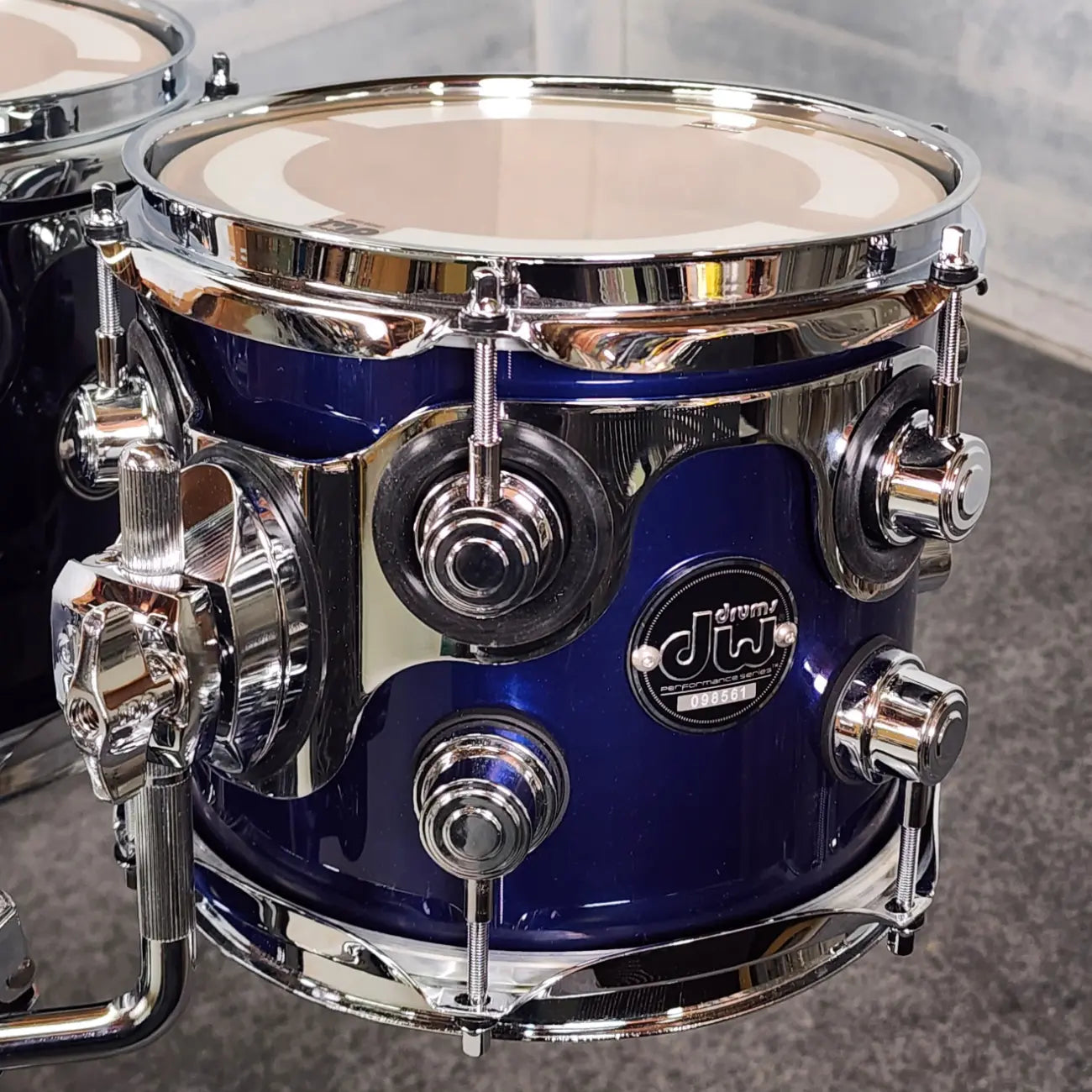 Used DW Performance Series 6pc Roadster Blue Metallic Lacquer - Very Good - Drum Center Of Portsmouth