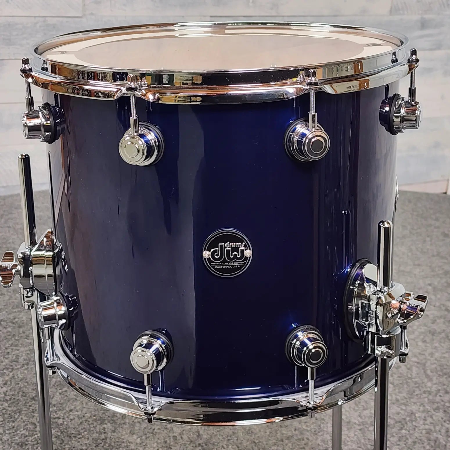 Used DW Performance Series 6pc Roadster Blue Metallic Lacquer - Very Good - Drum Center Of Portsmouth