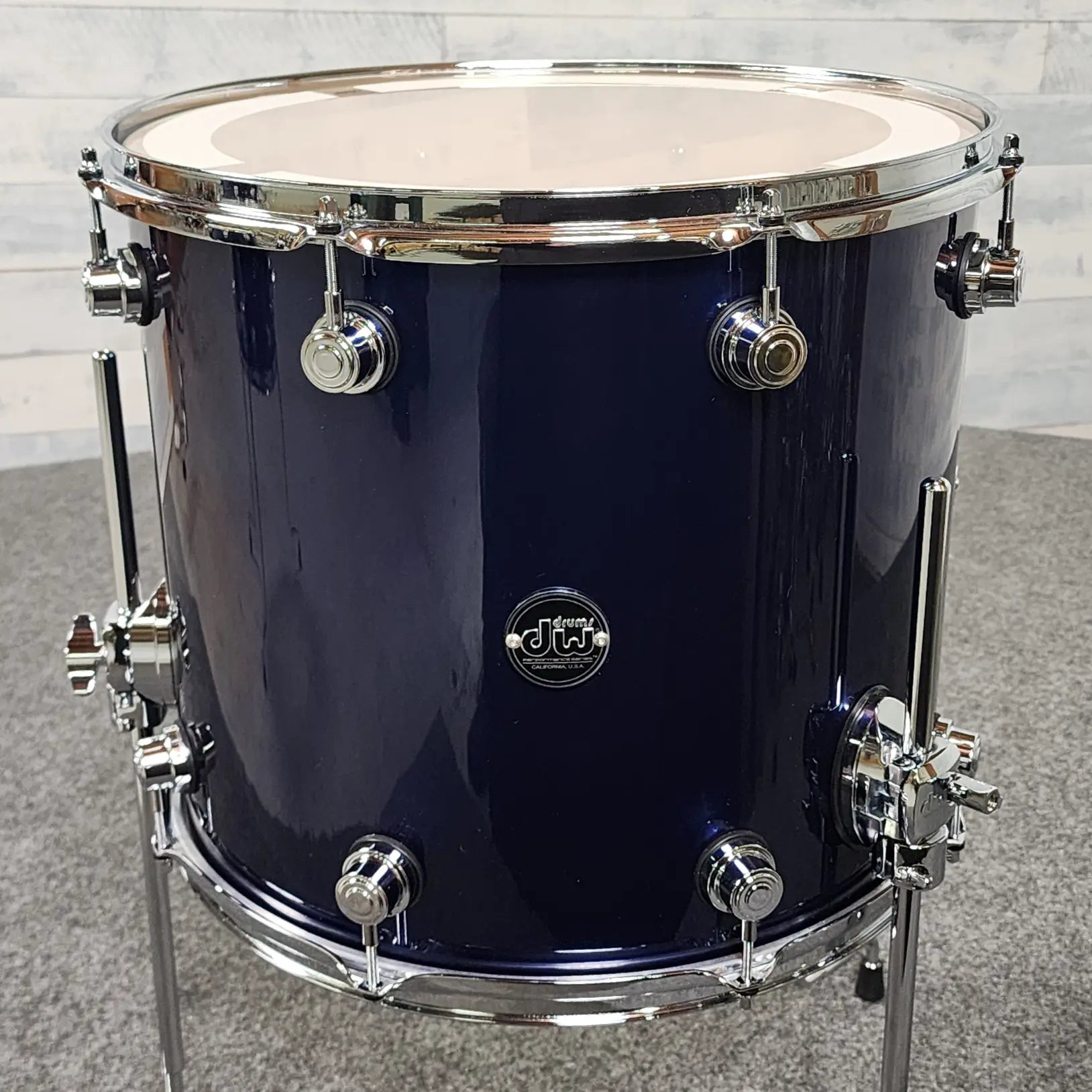 Used DW Performance Series 6pc Roadster Blue Metallic Lacquer - Very Good - Drum Center Of Portsmouth