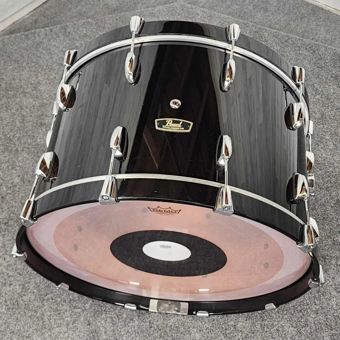 Used Pearl Wood Fiberglass 3pc Drum Set 2015 Reissue Black - Very Good - Drum Center Of Portsmouth