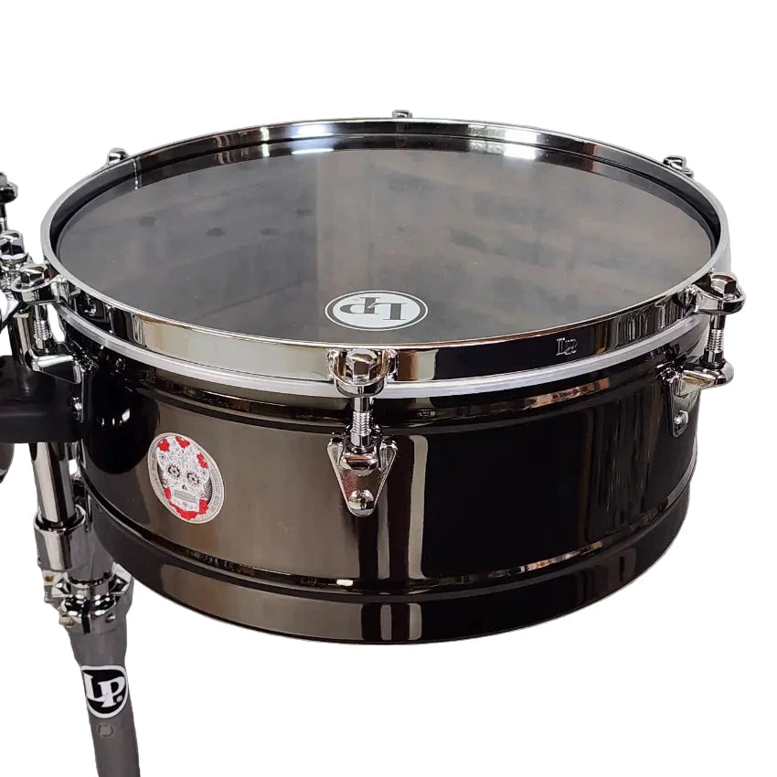 Used LP Karl Perazzo Prestige Timbales Black Nickel - Very Good - Drum Center Of Portsmouth