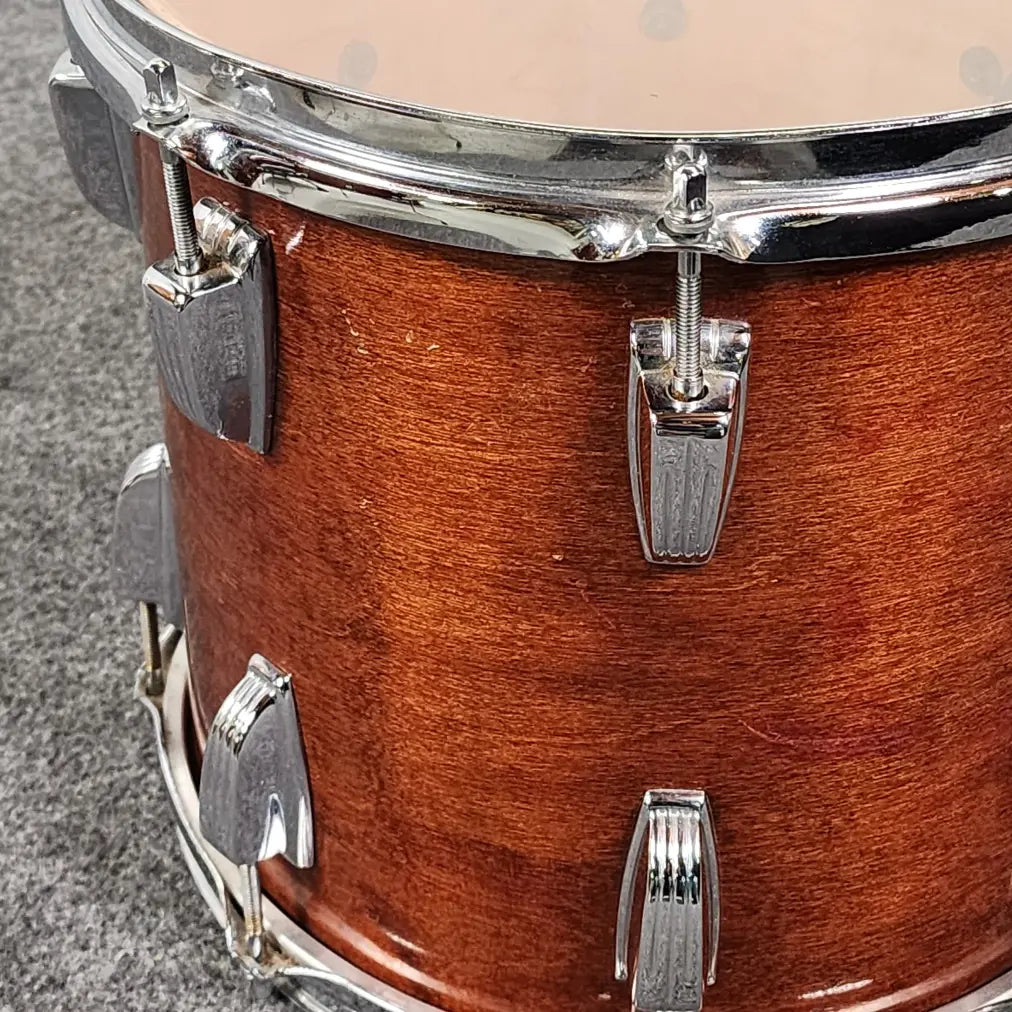 Used Vintage Ludwig 5pc Drum Set Mahogany Stain w/Double Tom Stand - Fair - Drum Center Of Portsmouth