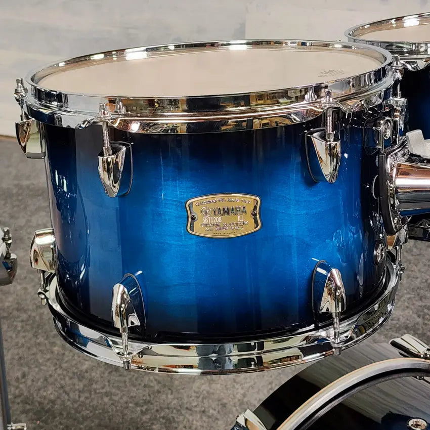 Used Yamaha Stage Custom 5pc Drum Set Deep Blue Sunburst - Very Good - Drum Center Of Portsmouth