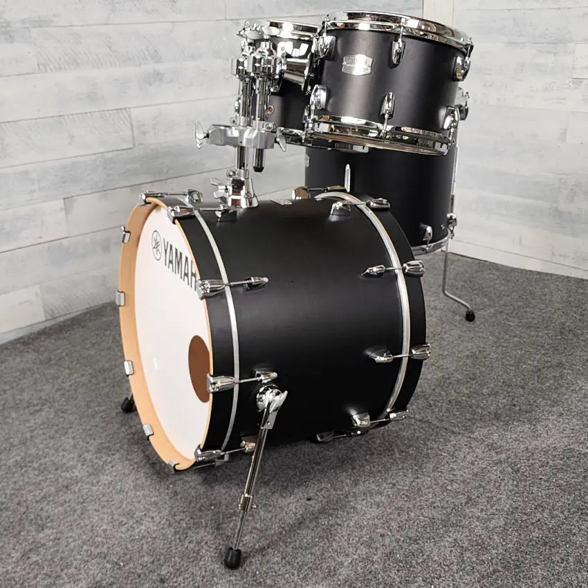 Used Yamaha Tour Custom 4pc Drum Set Licorice Satin - Very Good - Drum Center Of Portsmouth