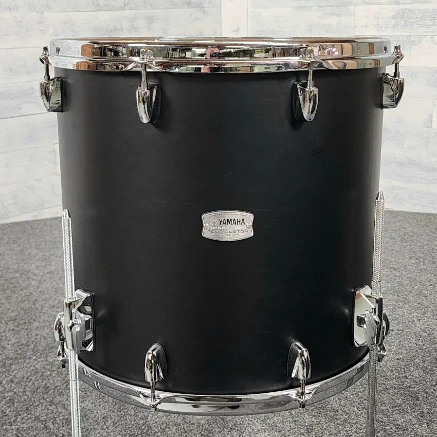 Used Yamaha Tour Custom 4pc Drum Set Licorice Satin - Very Good - Drum Center Of Portsmouth