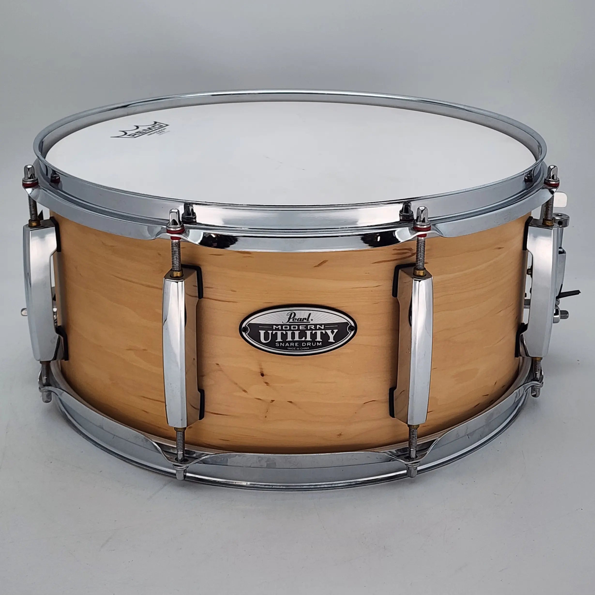 Used Pearl Modern Utility Snare Drum Satin Natural 14x6.5 - Good - Drum Center Of Portsmouth