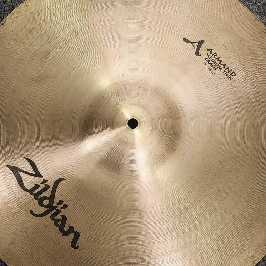 Used Zildjian A Armand Medium Thin Crash Cymbal 18" - Good - Drum Center Of Portsmouth