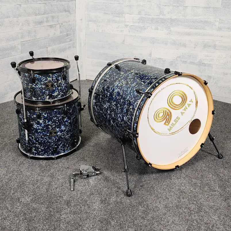 Used Gretsch Catalina Club 3pc Drum Set Alien Blue w/Tom Holder - Very Good - Drum Center Of Portsmouth
