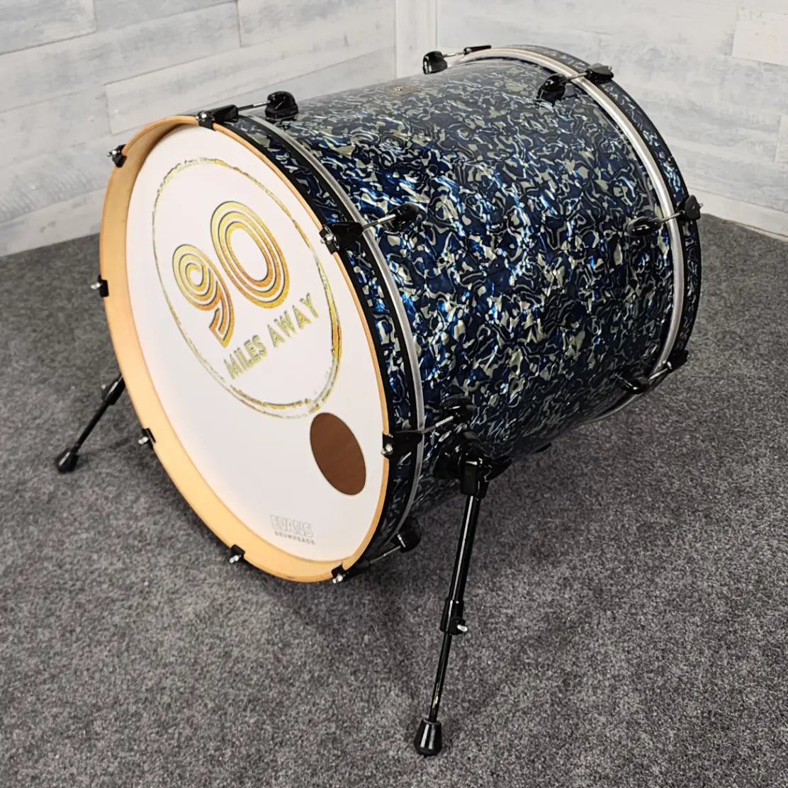 Used Gretsch Catalina Club 3pc Drum Set Alien Blue w/Tom Holder - Very Good - Drum Center Of Portsmouth