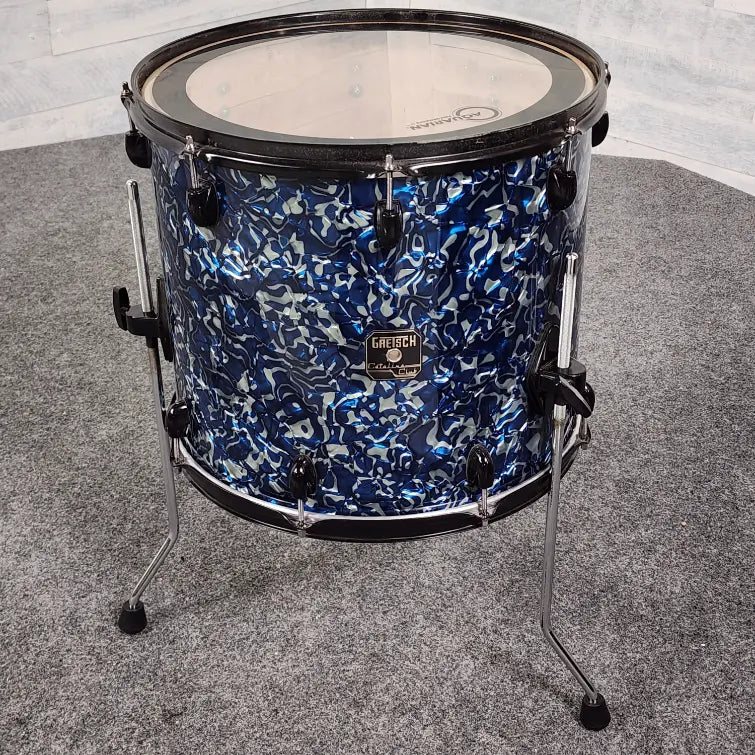 Used Gretsch Catalina Club 3pc Drum Set Alien Blue w/Tom Holder - Very Good - Drum Center Of Portsmouth