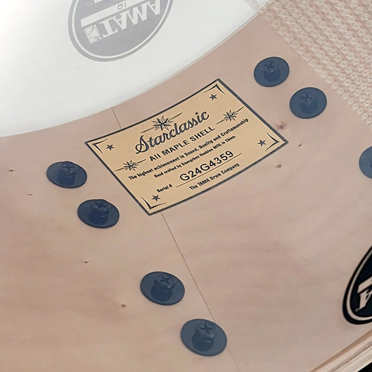 Used Tama Starclassic Maple Snare Drum 14x6.5 Pacific Walnut Burst - Excellent - Drum Center Of Portsmouth