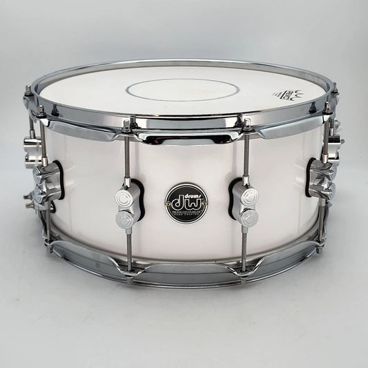 Used DW Performance Snare Drum 14x6.5 White - Very Good - Drum Center Of Portsmouth