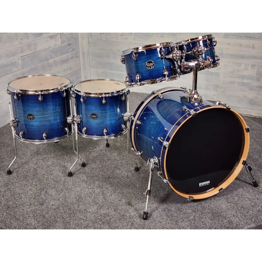 Used Mapex Armory 5pc Drum Set Blue Wave Burst - Very Good - Drum Center Of Portsmouth