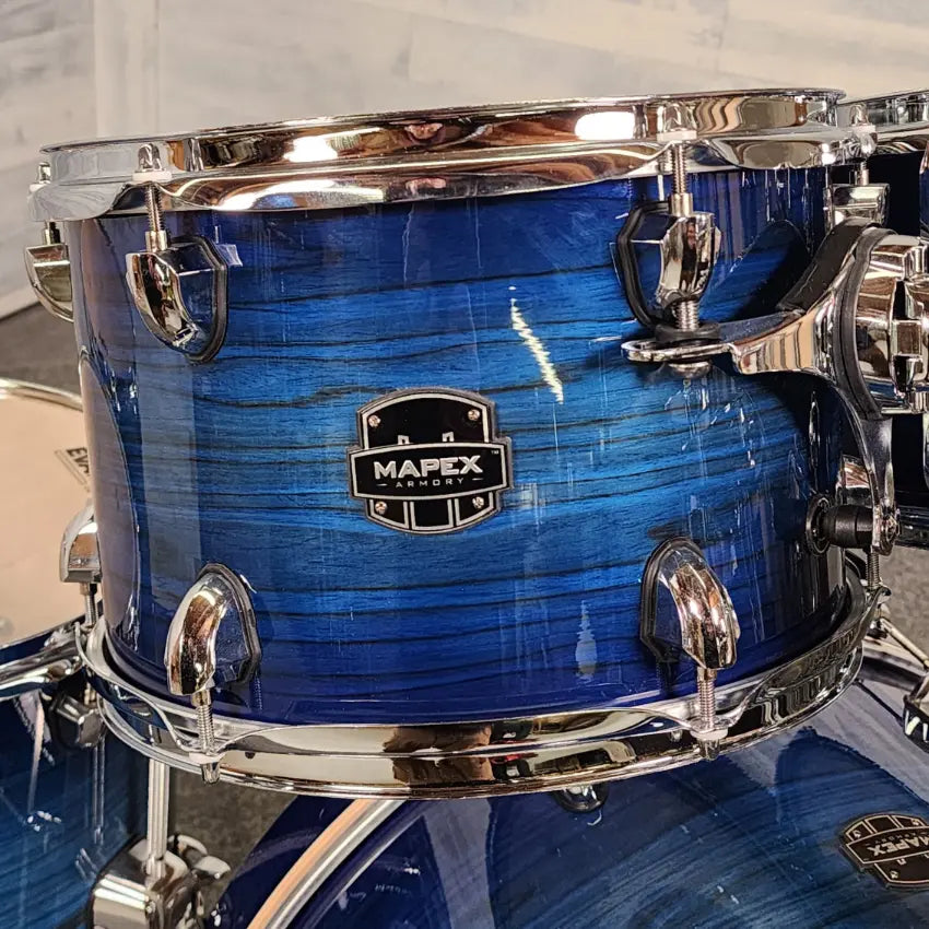 Used Mapex Armory 5pc Drum Set Blue Wave Burst - Very Good - Drum Center Of Portsmouth