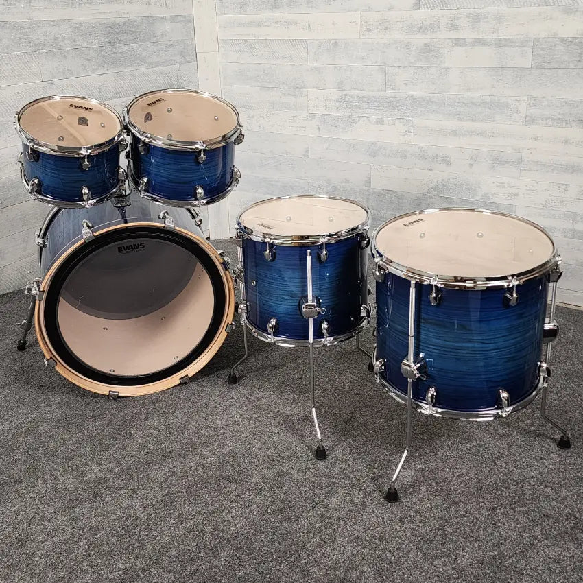 Used Mapex Armory 5pc Drum Set Blue Wave Burst - Very Good - Drum Center Of Portsmouth