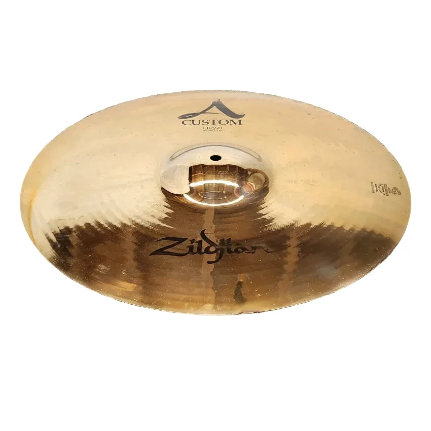 Used Zildjian A Custom Crash Cymbal 18" - Good - Drum Center Of Portsmouth
