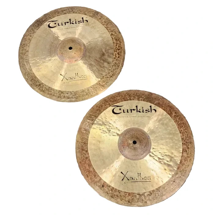 Used Turkish Xanthos Jazz Hi Hat Cymbals 15" - Good - Drum Center Of Portsmouth