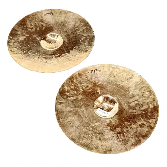 Used Turkish Xanthos Jazz Hi Hat Cymbals 15" - Good - Drum Center Of Portsmouth