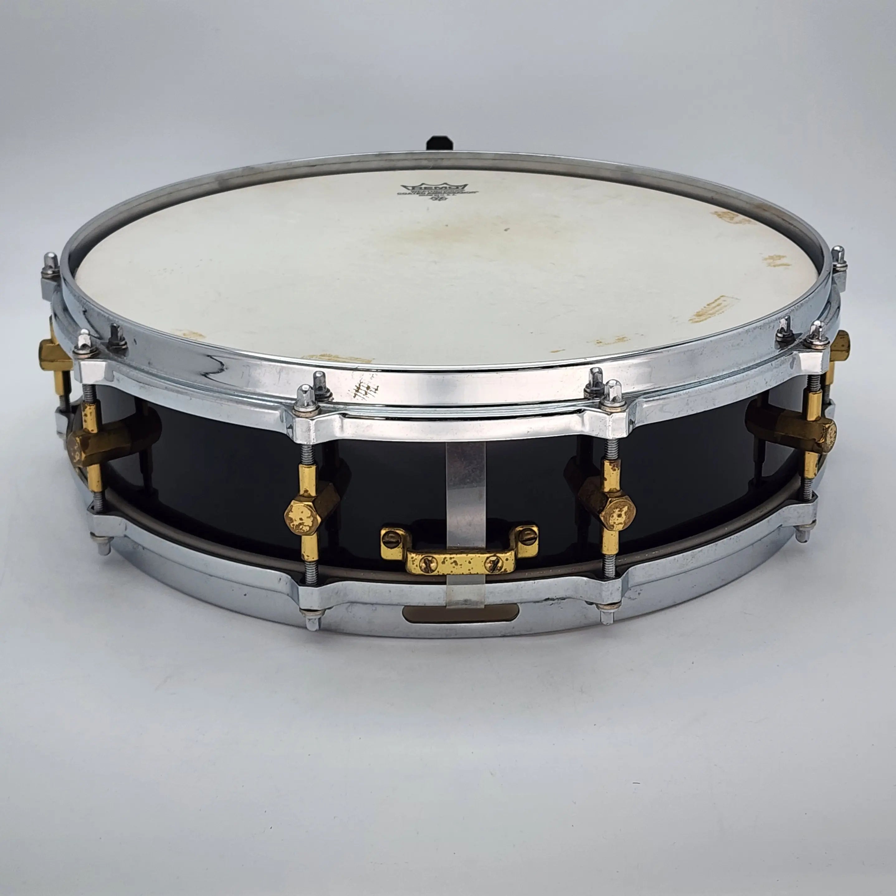 Used Noble & Cooley Solid Shell Classic Maple Snare Drum 14x3 7/8 Black - Fair - Drum Center Of Portsmouth