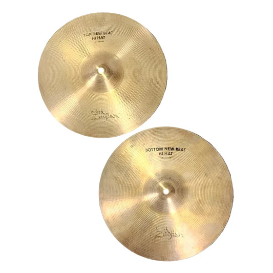 Used Zildjian A New Beat Hi Hat Cymbals 13" 824/992 grams - Good - Drum Center Of Portsmouth