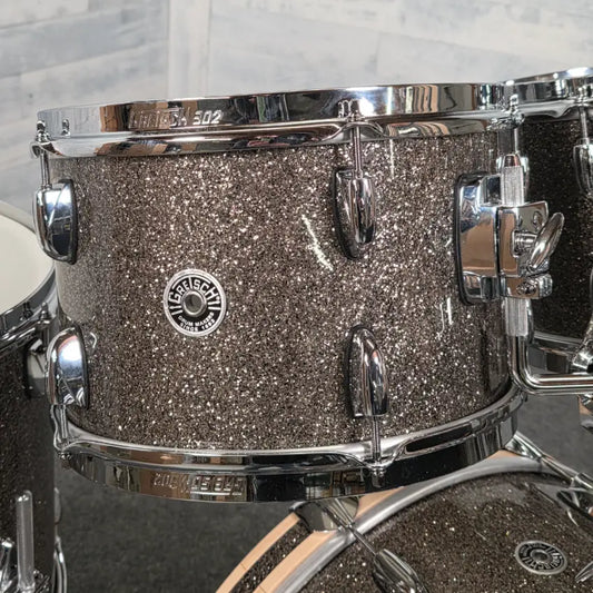 Used Gretsch Brooklyn 5pc Drum Set Pewter Sparkle - Very Good - Drum Center Of Portsmouth