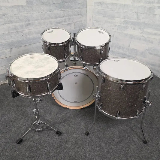 Used Gretsch Brooklyn 5pc Drum Set Pewter Sparkle - Very Good - Drum Center Of Portsmouth