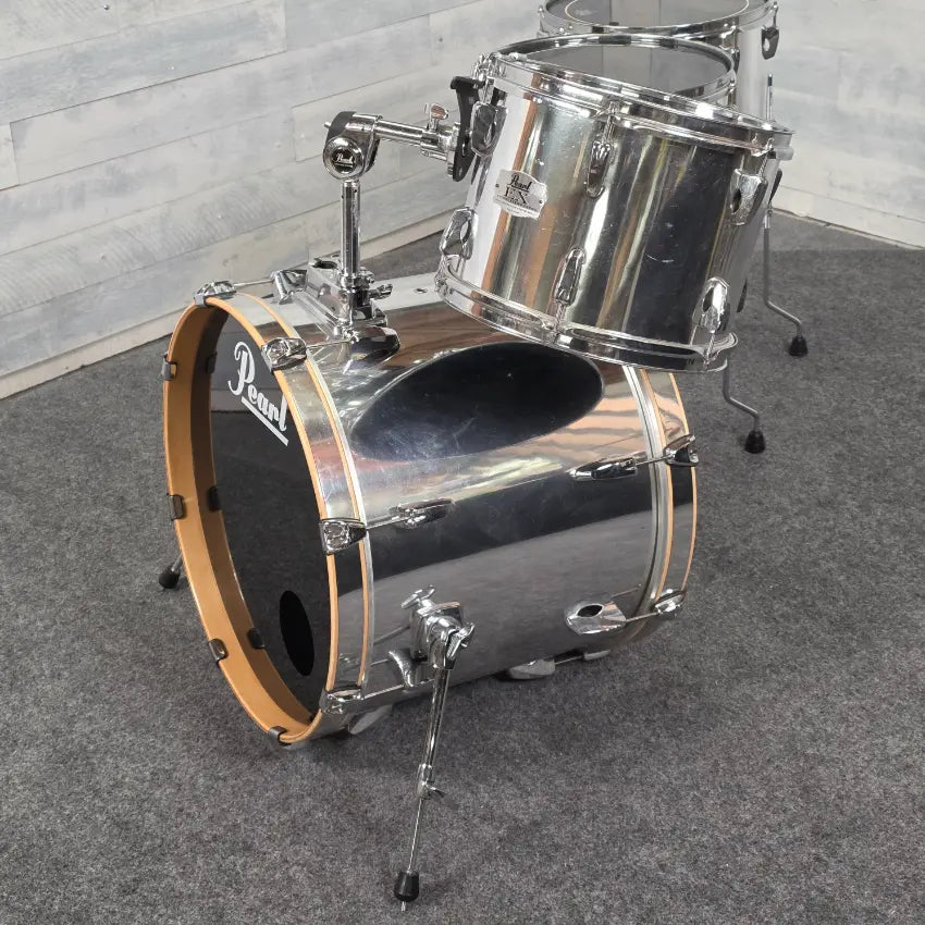 Used Pearl Export 4pc Drum Set Chrome - Fair - Drum Center Of Portsmouth